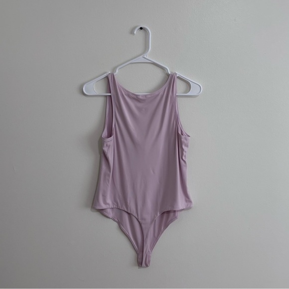 Lululemon Wundermost Ultra-Soft Nulu Square-Neck Sleeveless Bodysuit - XL Rose - Picture 5 of 6